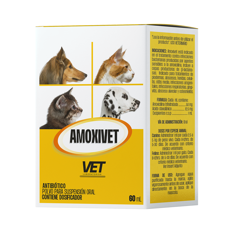 Amoxivet Polvo, 60 ml.