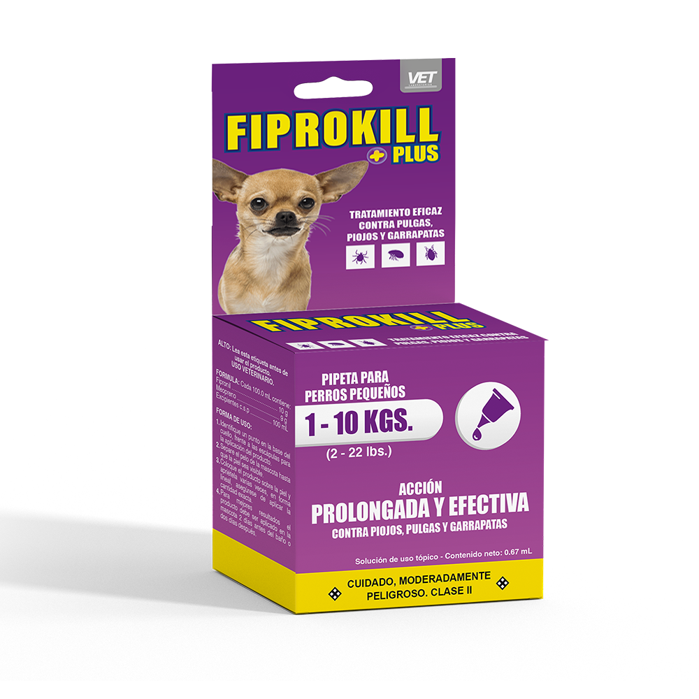 Fiprokill Plus Pipeta Antiparasitaria 0.67 ml. (Peso de 01 a 10 kg.)