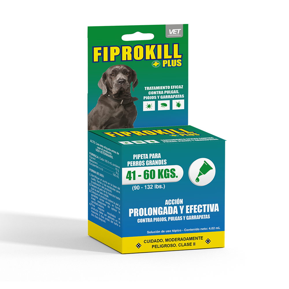 Fiprokill Plus Pipeta Antiparasitaria 4.02 ml. (Peso de 41 a 60 kg.)