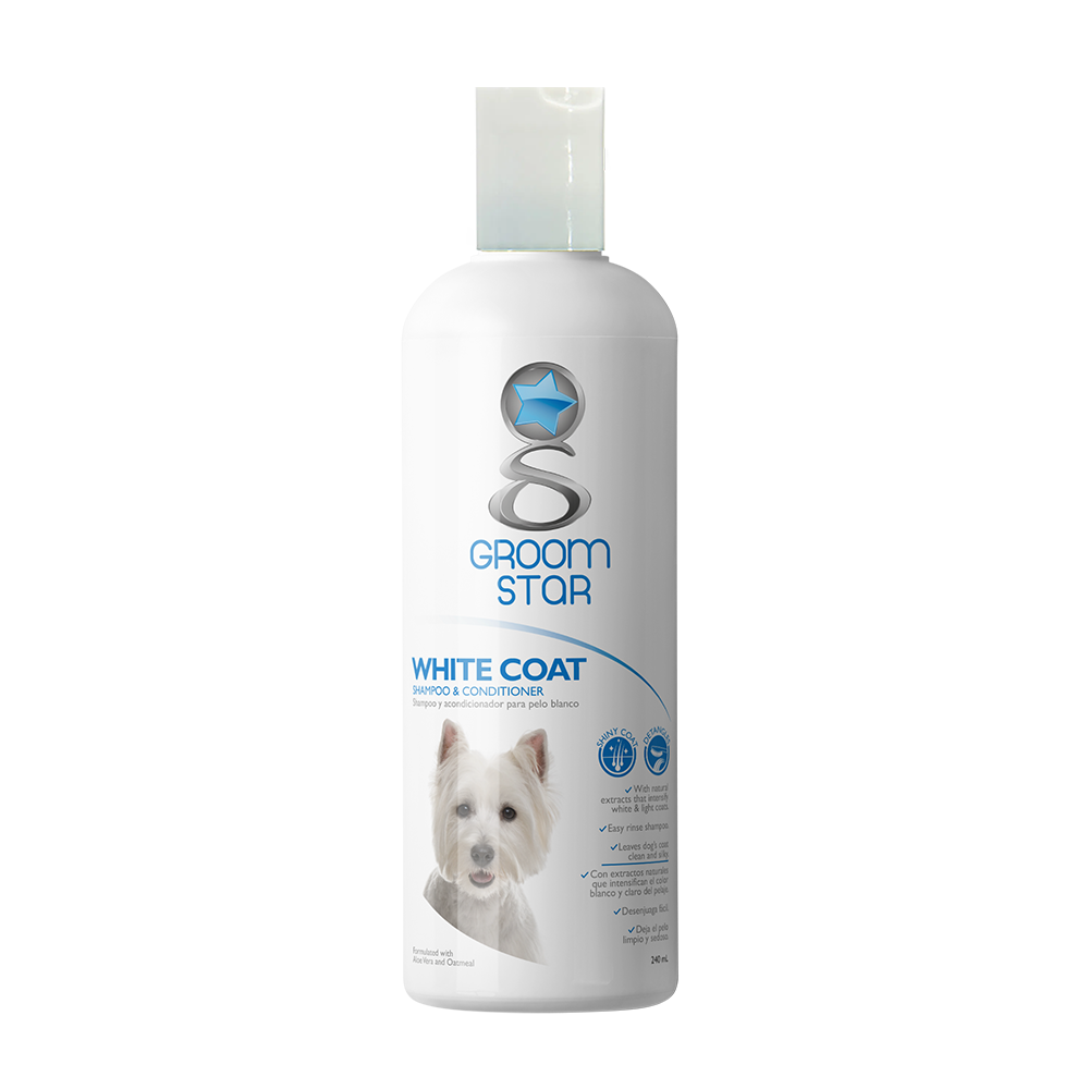 Groom Star Shampoo Pelo Blanco, 240 ml.