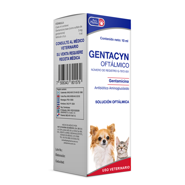 Gentacyn Oftalmico, Frasco 10 ml.