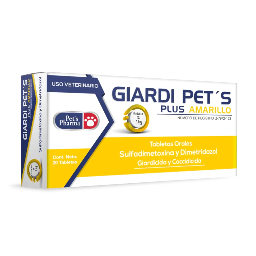 Giardi Pets Plus Amarillo, Caja x 20 Tabletas