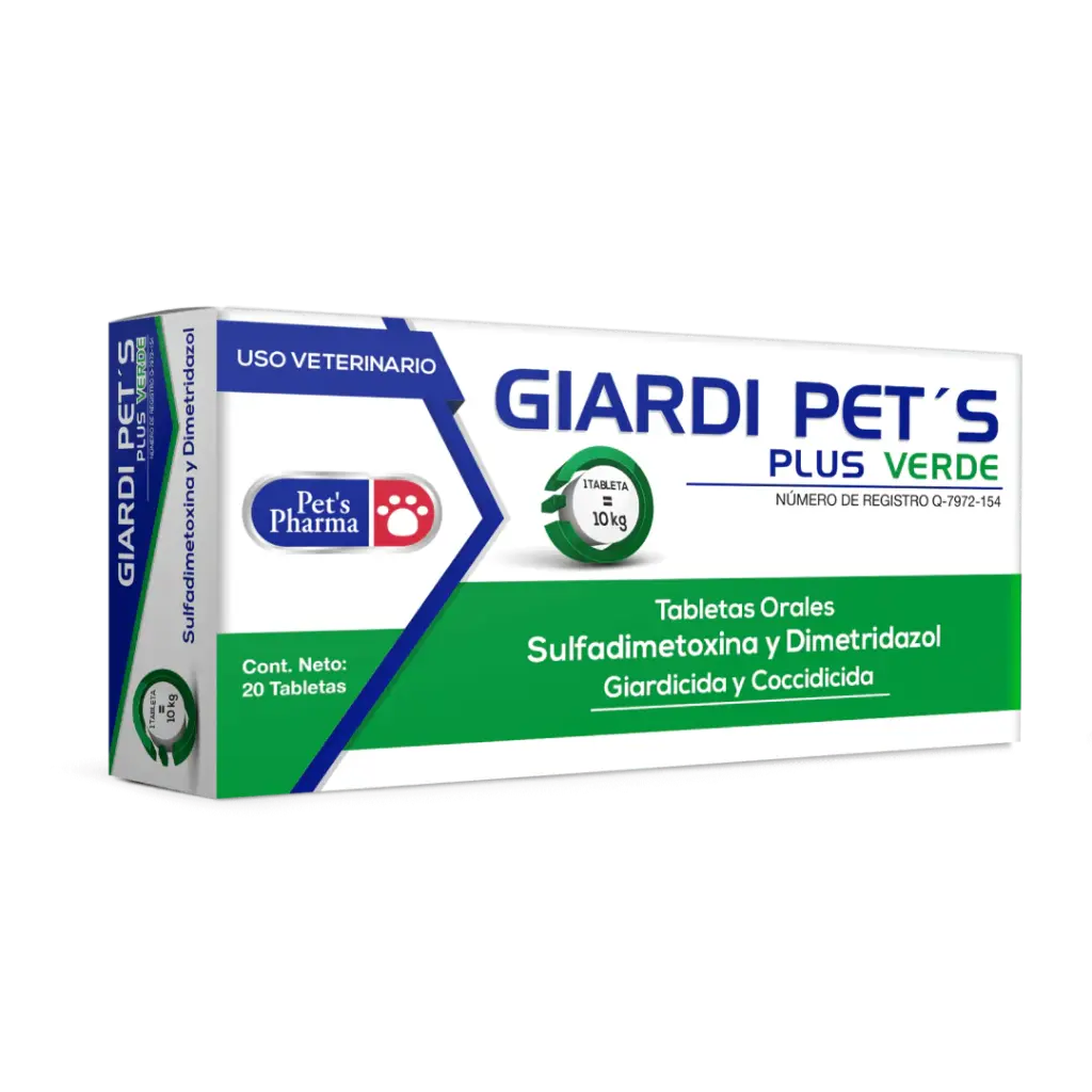 Giardi Pets Plus Verde, Caja x 20 Tabletas