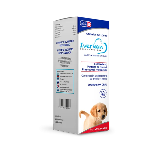 Iverkan Suspension Oral, 20 ml.
