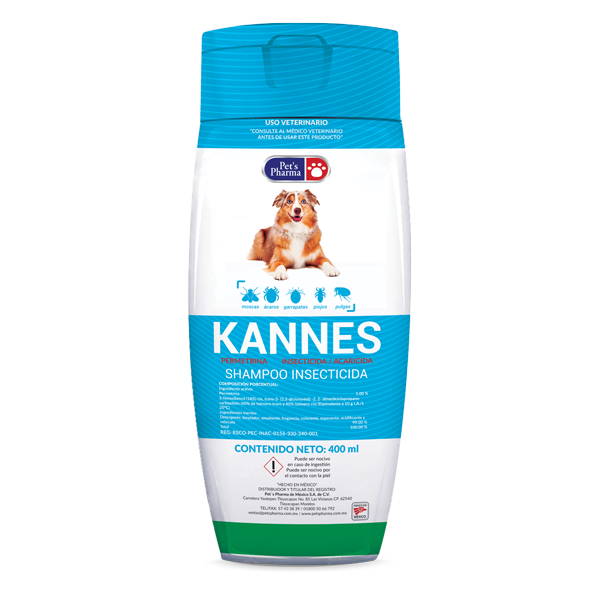 Kannes Shampoo Insecticida, 400 ml.