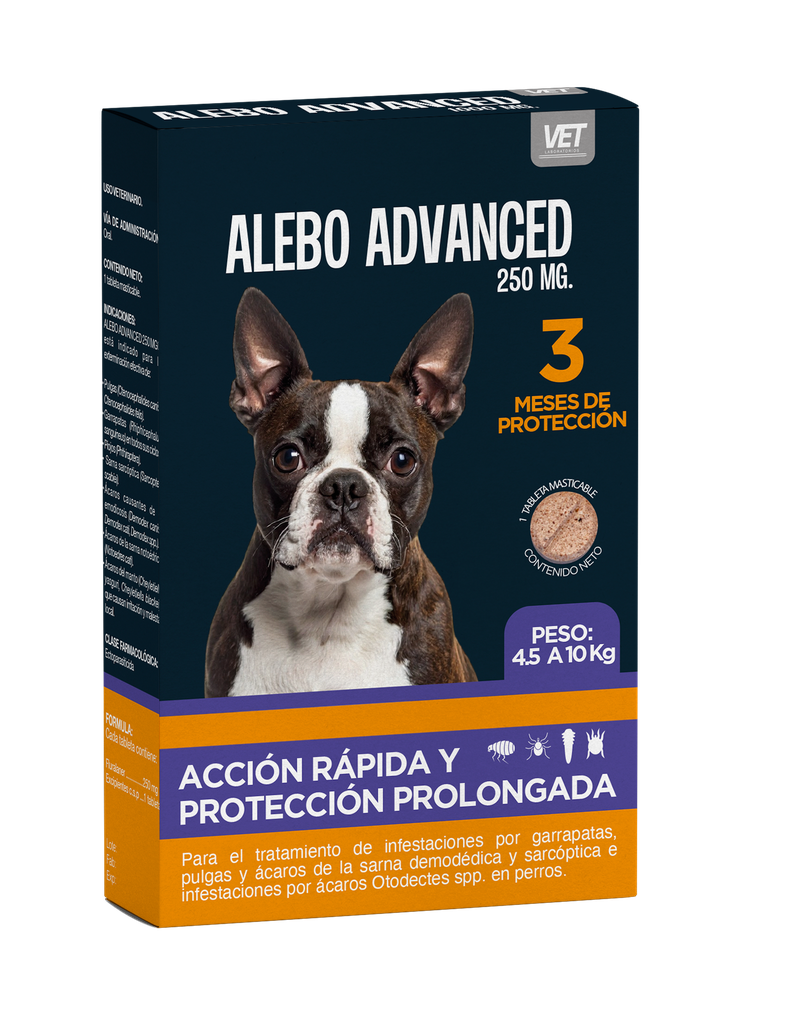 ALEBO de 4.5 - 10 kg.  Protección 3 Meses.  
