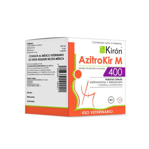 [7-506345-100021] AzitroKir M 400, Caja de 6 Tabletas