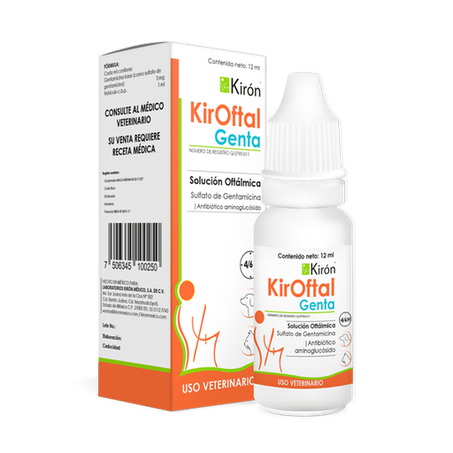 [7-506345-100250] KirOftal Genta, Solucion Oftalmica 12 ml.