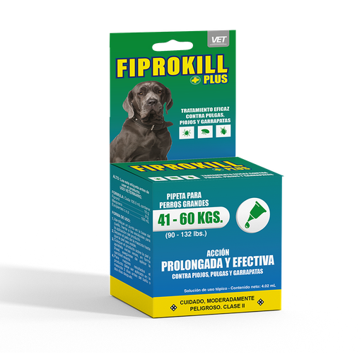 [7-401063-401279] Fiprokill Plus Pipeta Antiparasitaria 4.02 ml. (Peso de 41 a 60 kg.)