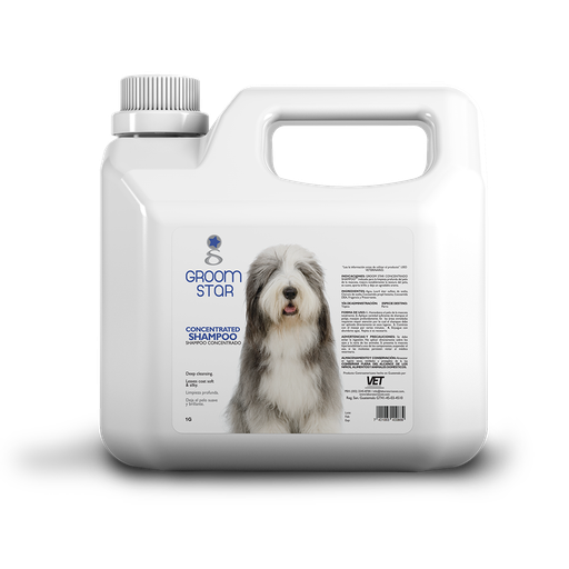 [7-401063-401484] Groom Star Shampoo Pelo Blanco, 1 gal.