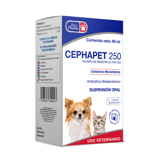 [7-506343-800213] Cephapet 250, Frasco 60 ml.